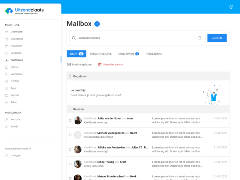 Recruitment software Uitzendplaats