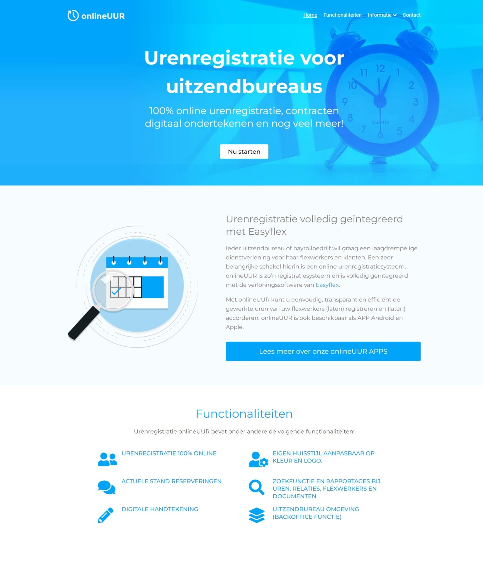 Urenregistratiesysteem onlineUUR uitzendsoftware