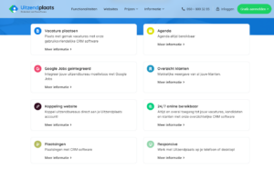 Meer functionaliteiten op Uitzendplaats