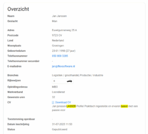 Highlightfunctie Flexsoftware 